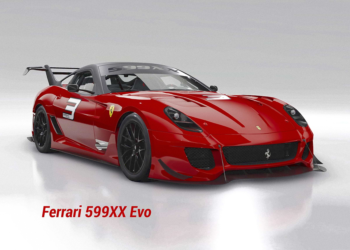 Ferrari 599XX Evo' Poster, picture, metal print, paint by