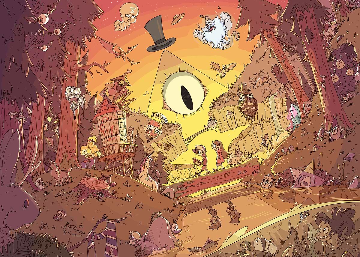 Gravity Gravity Falls' Poster, picture, metal print, paint by