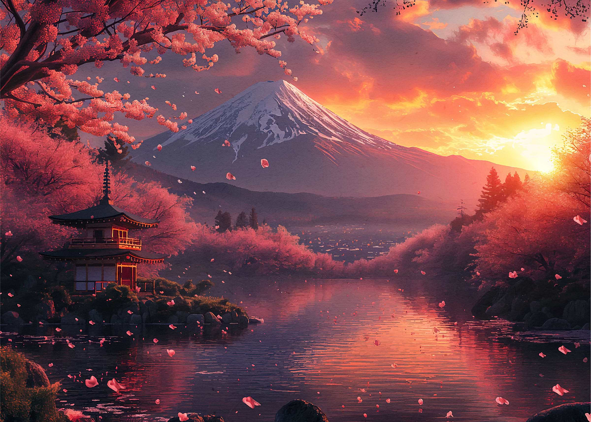 桜と富士山 DISPLATE メタリック ポスター ( #2130 ) 桜と富士山 DISPLATE メタリック ポスター ( #2130 ) 桜と富士山