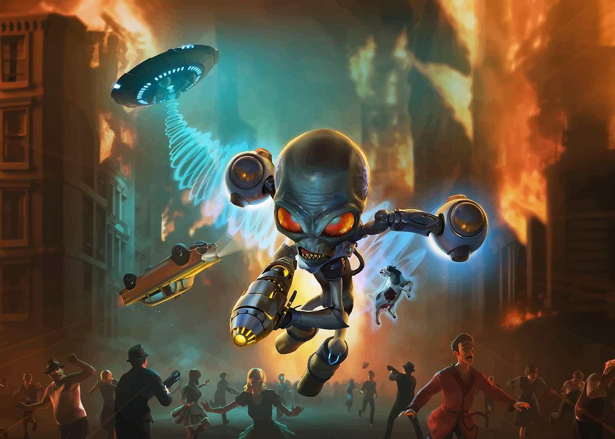 'Destroy All Humans' Poster, picture, metal print, paint by Galaxy Des ...