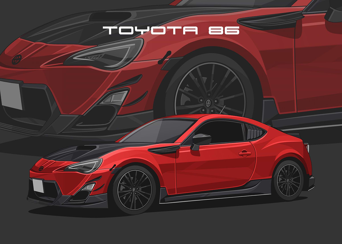 'toyota 86' Poster, picture, metal print, paint by capture art | Displate