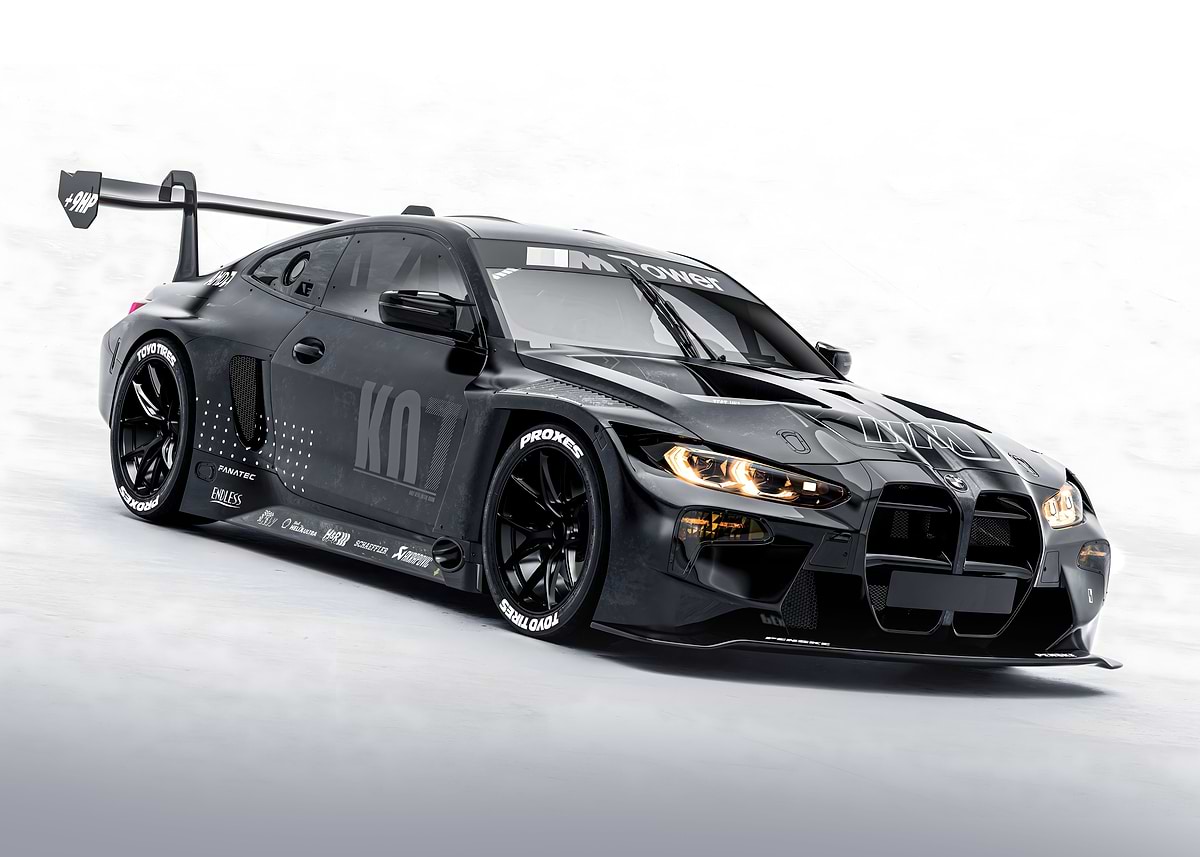 BMW M4 GT3 EVO STEALTH' Poster, picture, metal print, paint by Nex