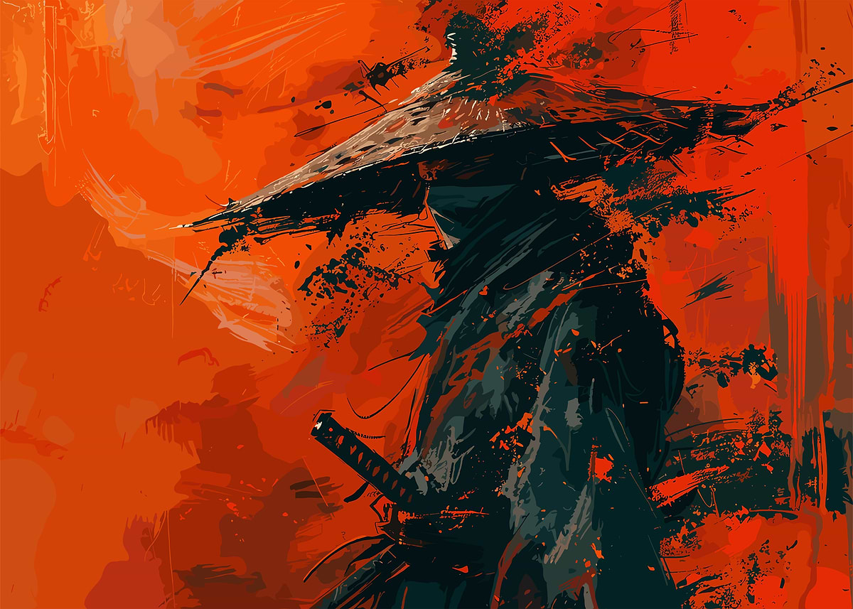 Last Samurai' Poster, picture, metal print, paint by Coffee Design