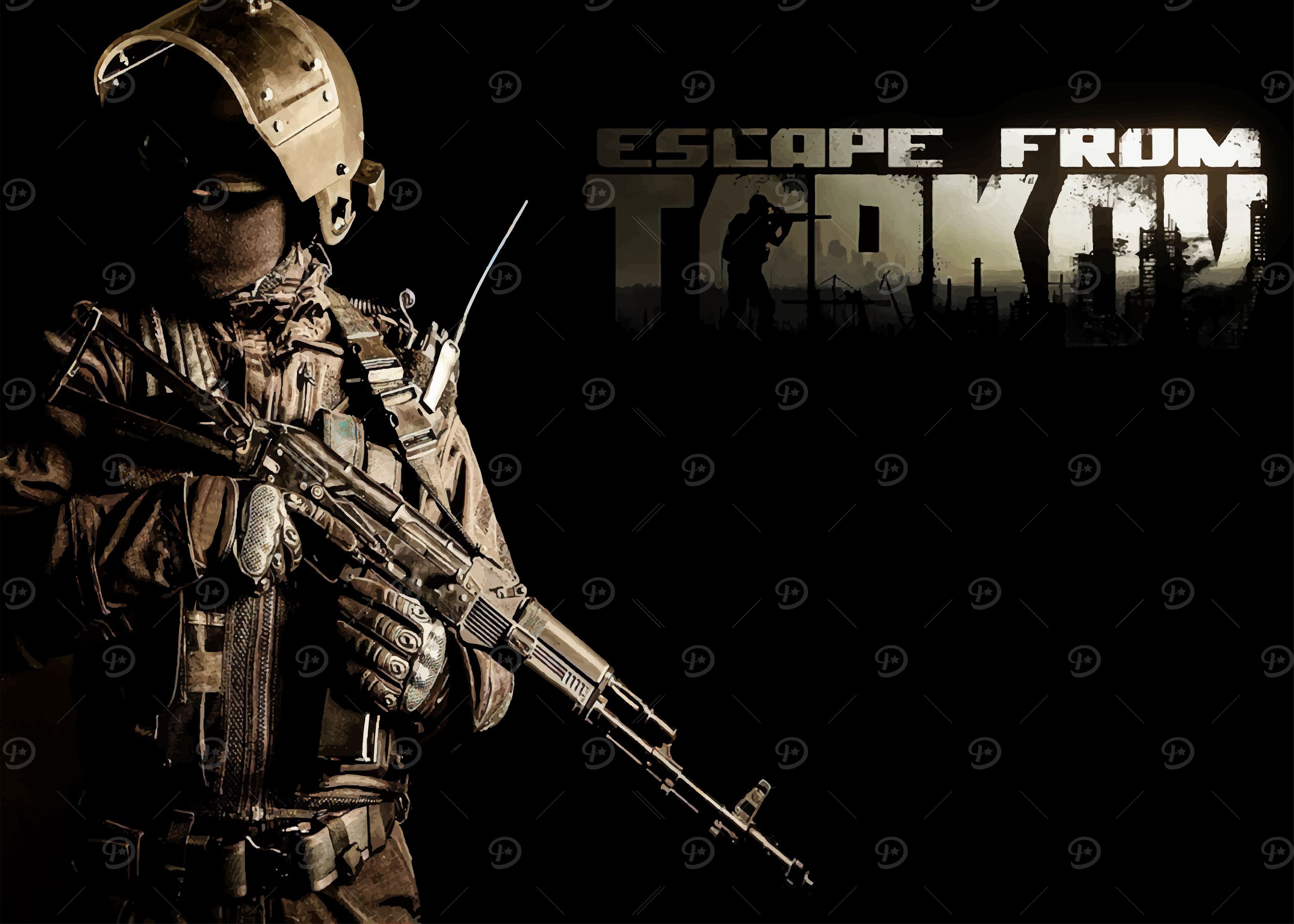 escape from tarkov' Poster, picture, metal print, paint by om