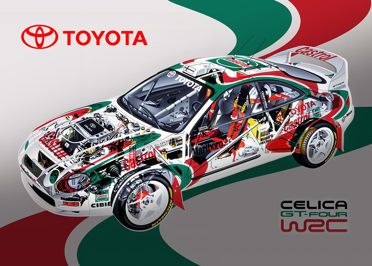 TOYOTA CELICA GT 4 WRC Poster, Picture & Metal Print – Motorsport