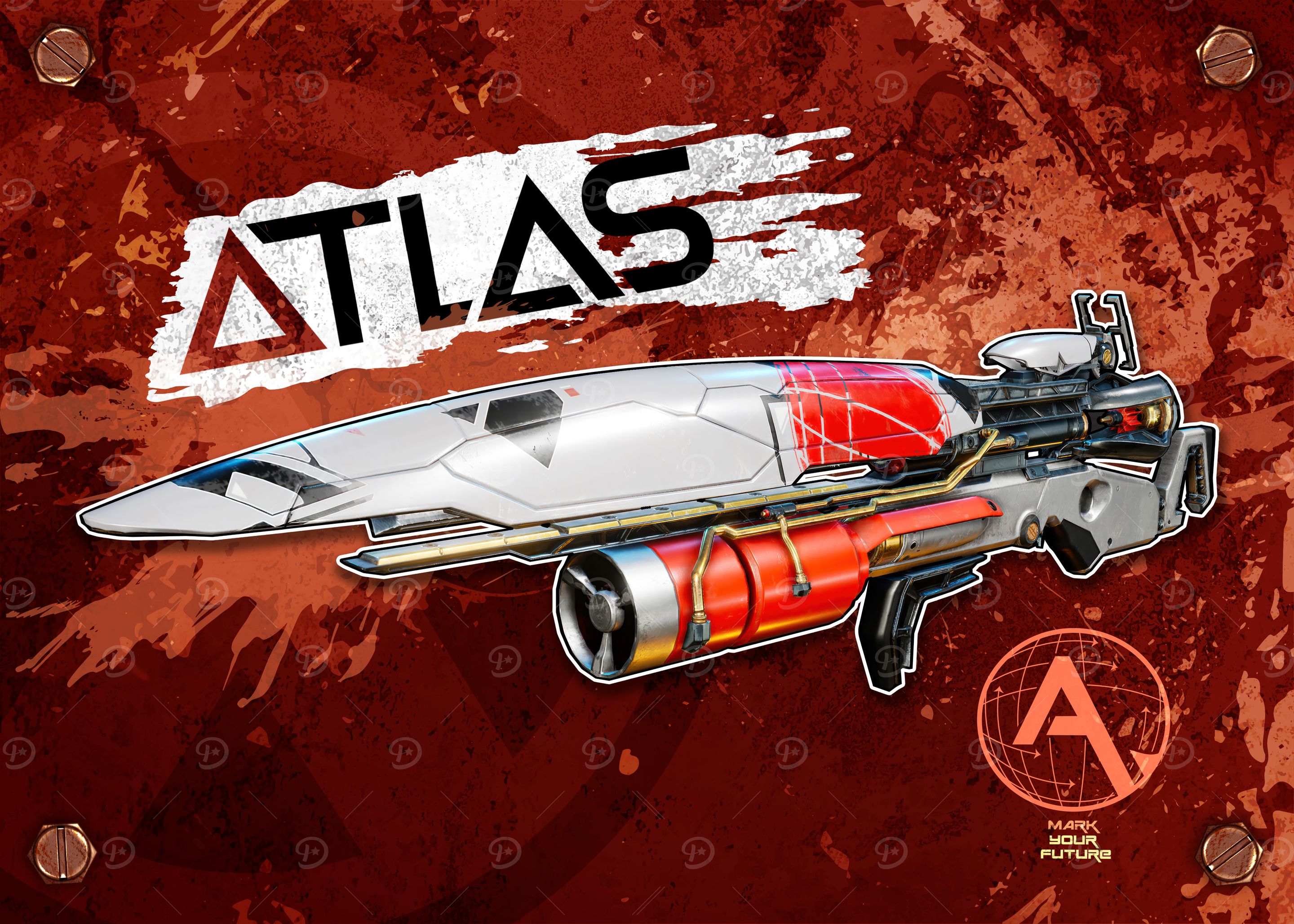 Atlas' Poster, picture, metal print, paint by Borderlands | Displate