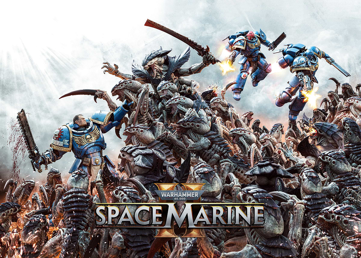 Space Marine 2 Logo' Poster, picture, metal print, paint by