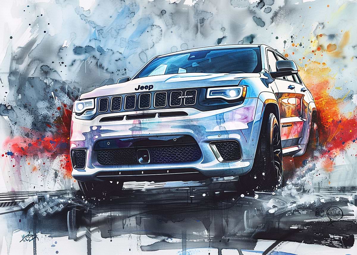 Trackhawk Graphics 'My Jeep Trackhawk design' Poster, picture, metal print, paint by ...