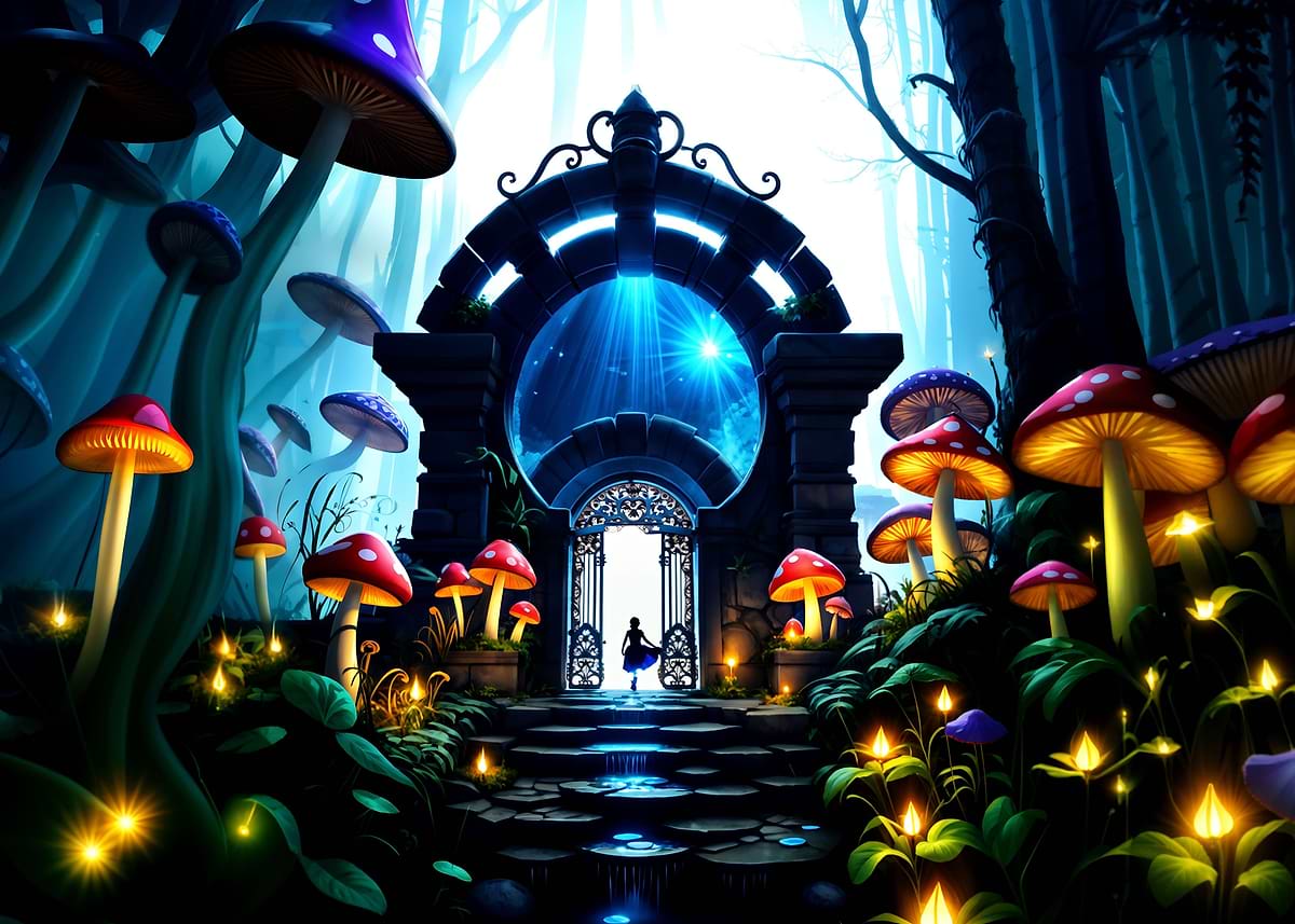 'Magic gate' Poster, picture, metal print, paint by TOP design | Displate