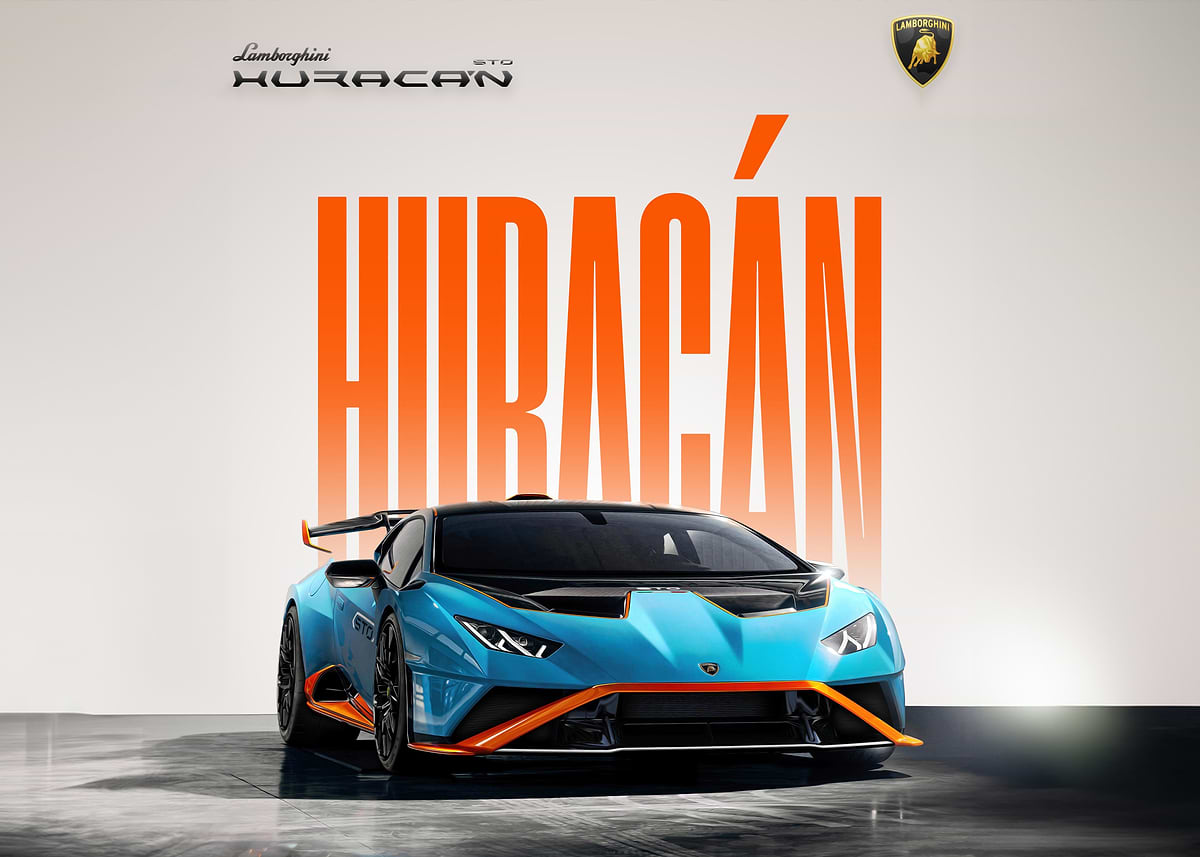 Lamborghini Huracán STO' Poster, picture, metal print, paint by