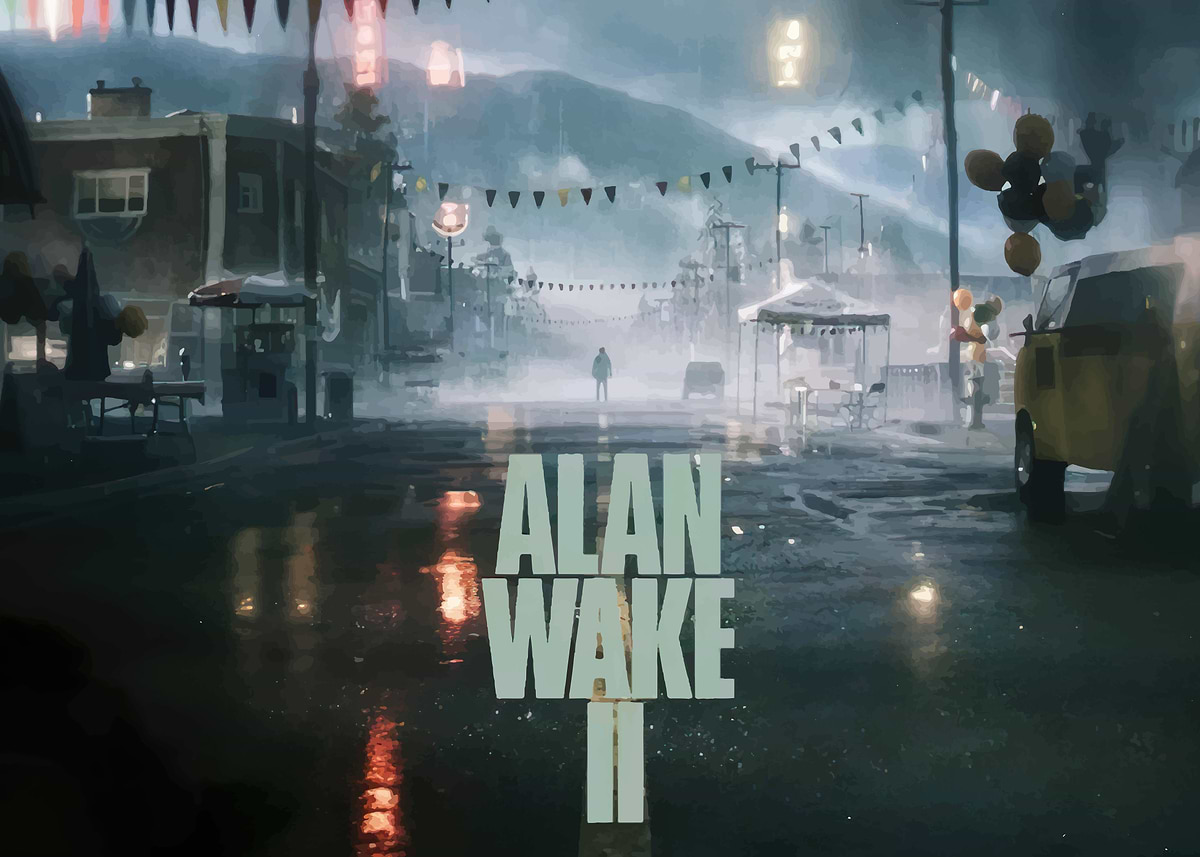Alan Wake 2 Poster' Poster, picture, metal print, paint by