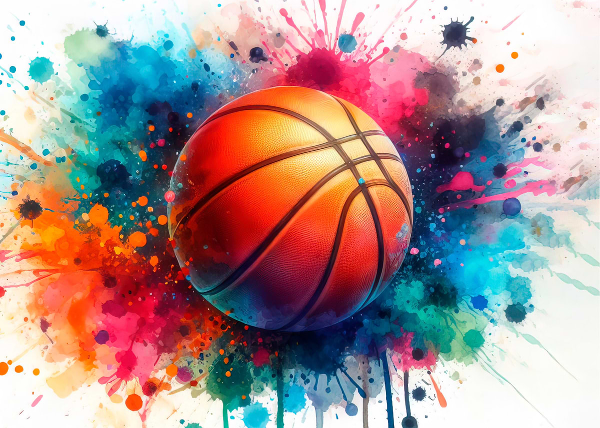 'Basketball Splash Art' Poster, picture, metal print, paint by VIART ...