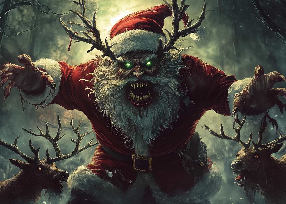 'Evil Santa Claus' Poster, picture, metal print, paint by Operator