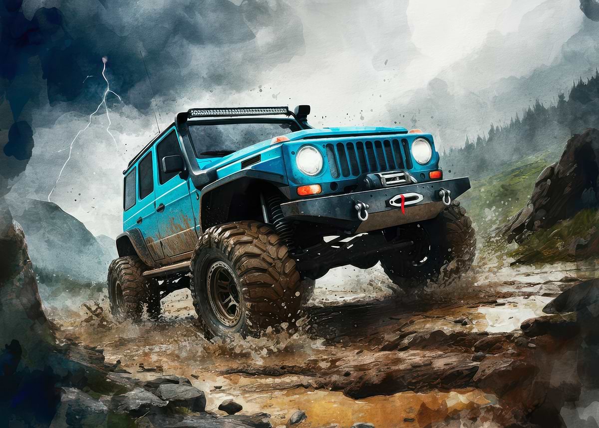 Art 4x4 Personalized ❗️ジープ デザイン アートペイント キャンバス
