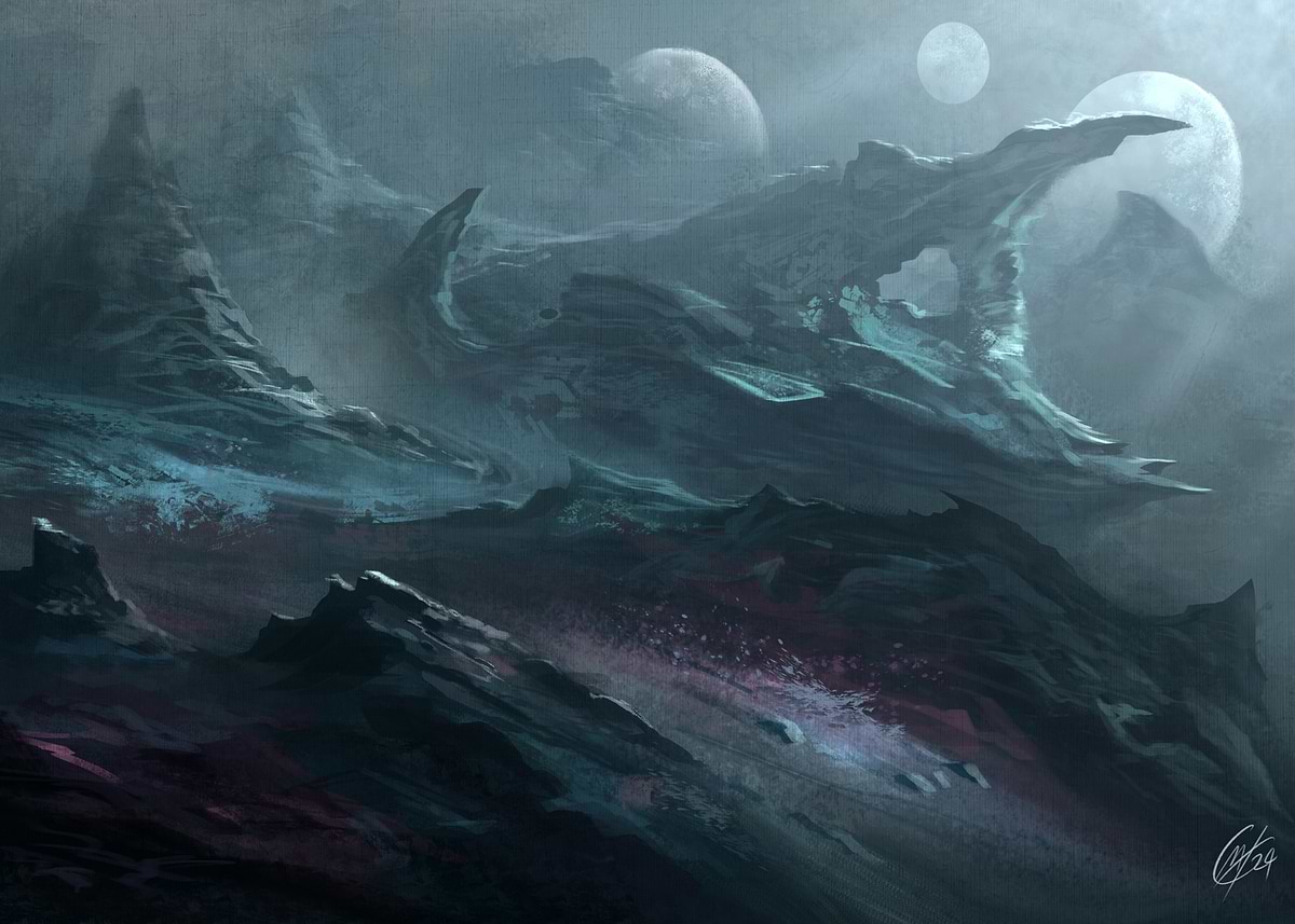 'Alien Landscape' Poster, picture, metal print, paint by Mark Graham ...