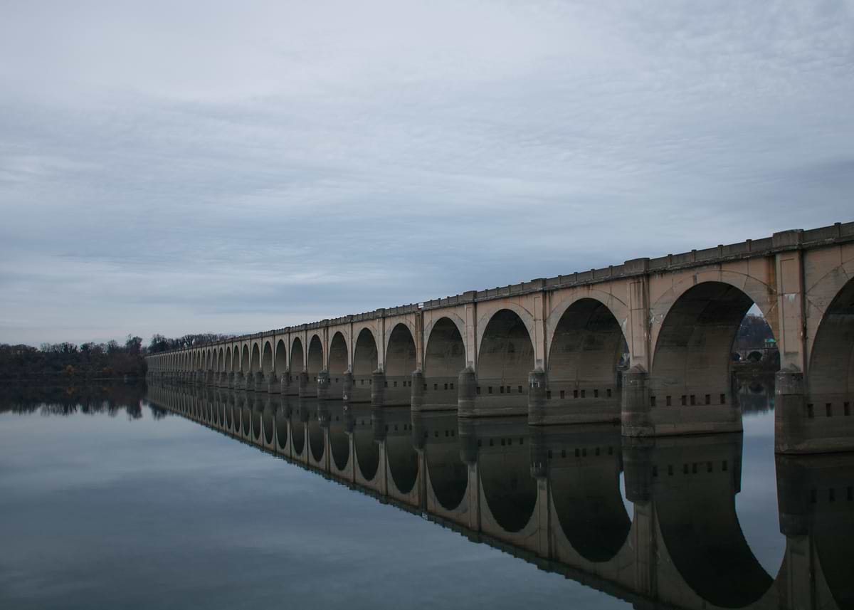 'Stone Arch Bridge Reflection' Poster, picture, metal print, paint by ...