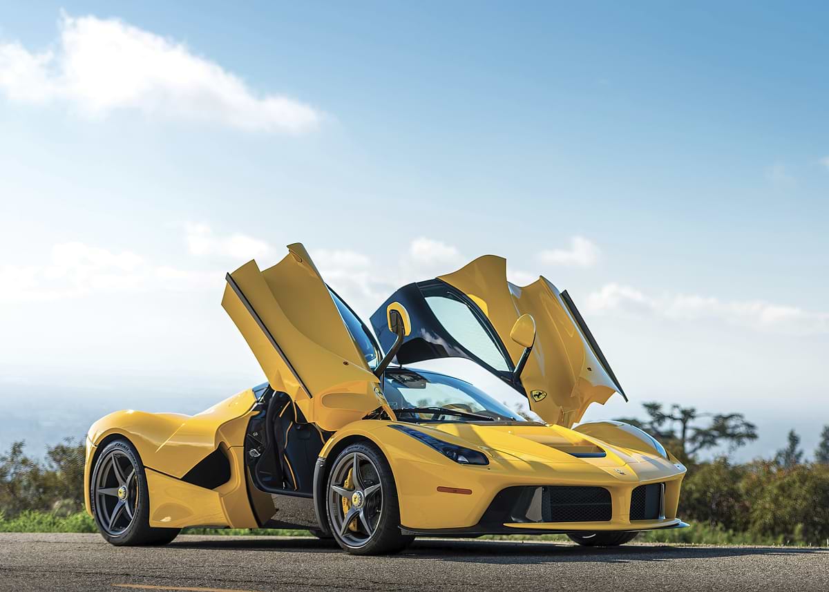 額縁 Displate YellowFerrari Limited Poster Yellow Ferrari LaFerrari Car Poster' Poster, picture, metal