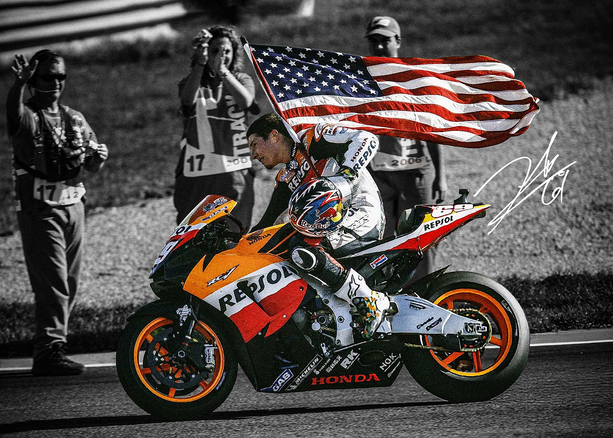Nicky Hayden MotoGP ' Poster, picture, metal print, paint by Nicky Hayden MotoGP ' Poster, picture, metal print, paint by