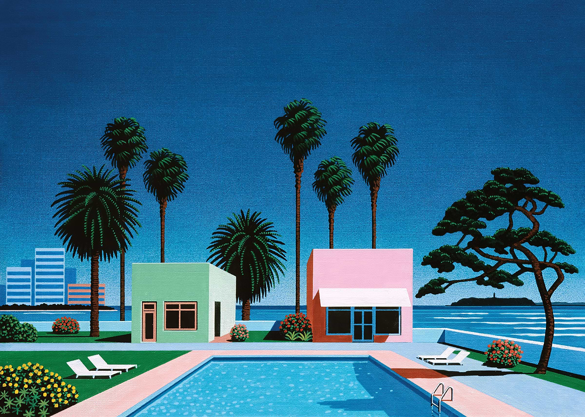 永井博　B2ポスター　HIROSHI NAGAI POSTER POOLSIDE bb47e8b24125a8bb961f1fb58fc9cb