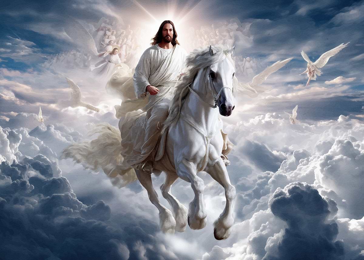 Jesus White Horse Heaven Poster Picture Metal Print Paint By Jesus White Horse Heaven Poster Picture Metal Print Paint By