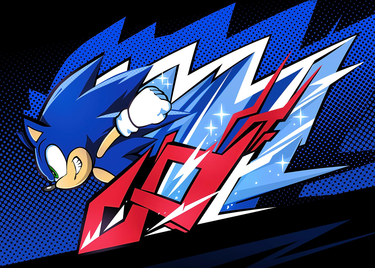 High-Speed Persona Sonic' Poster, picture, metal print, paint by