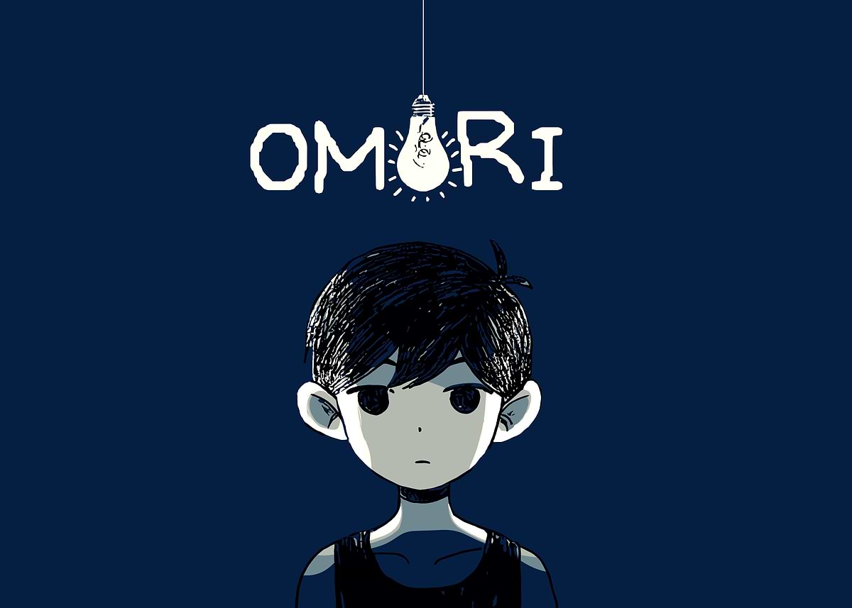 Omori character art with lightbulb' Poster, picture, metal print