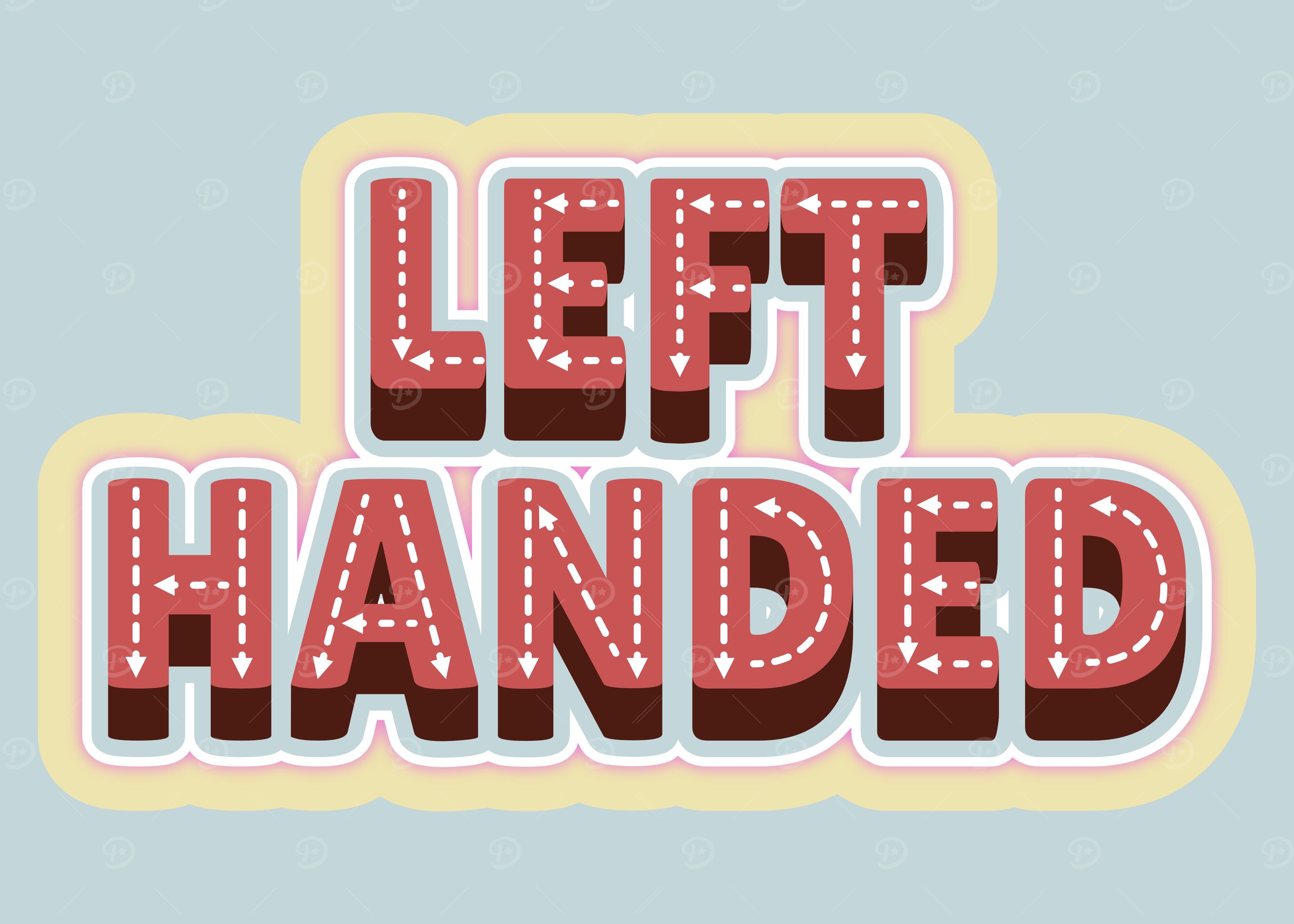 'Left Handed Text Art' Poster, picture, metal print, paint by mailbox ...