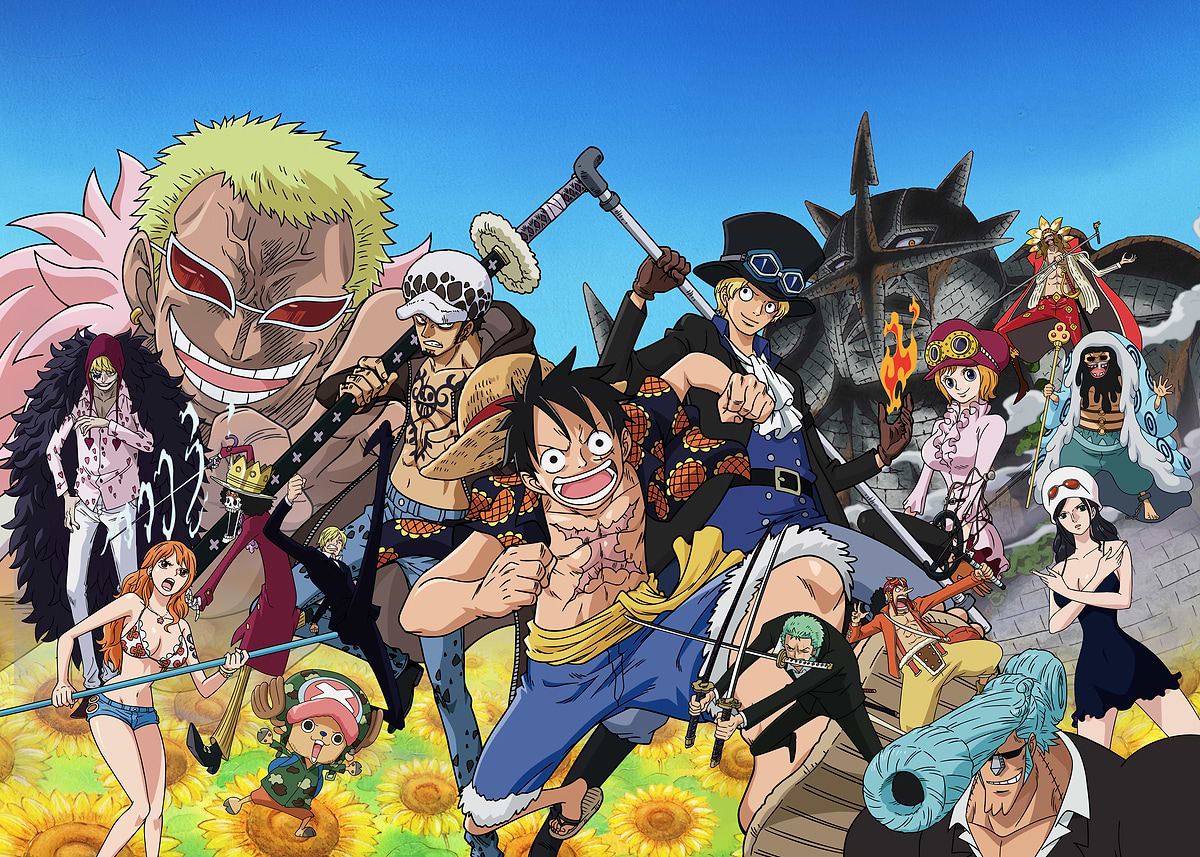 ヨ*ズ様 ONEPIECE EternalLogDRESSROSA上ポスターBl One Piece - Dressrosa Poster 36