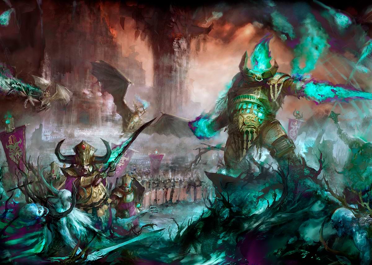 Helsmiths of Hashut Dominating Sylvaneth' Poster, picture, metal