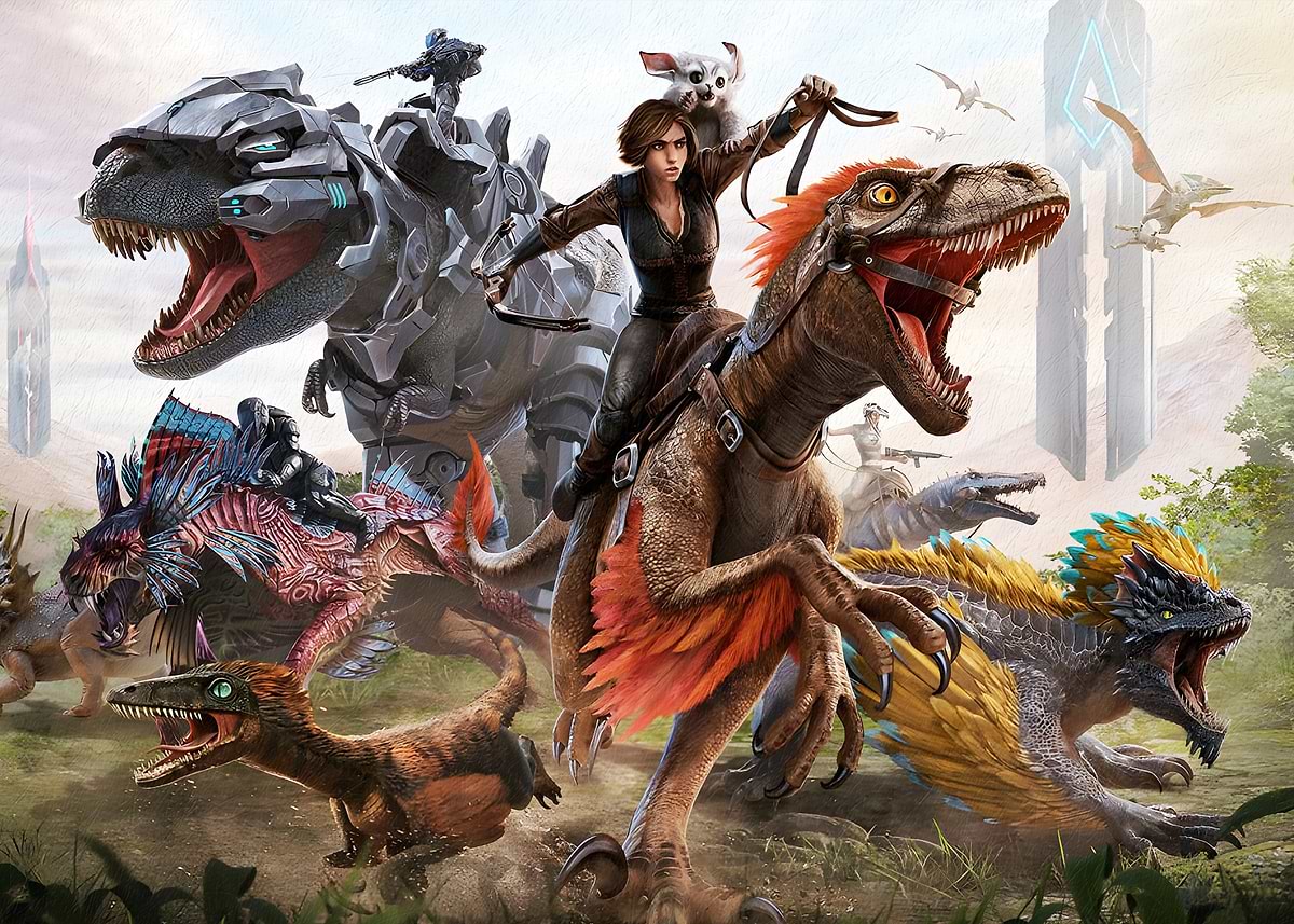 'ARK: Survival Evolved - Group of Dinosaurs' Poster, picture, metal ...