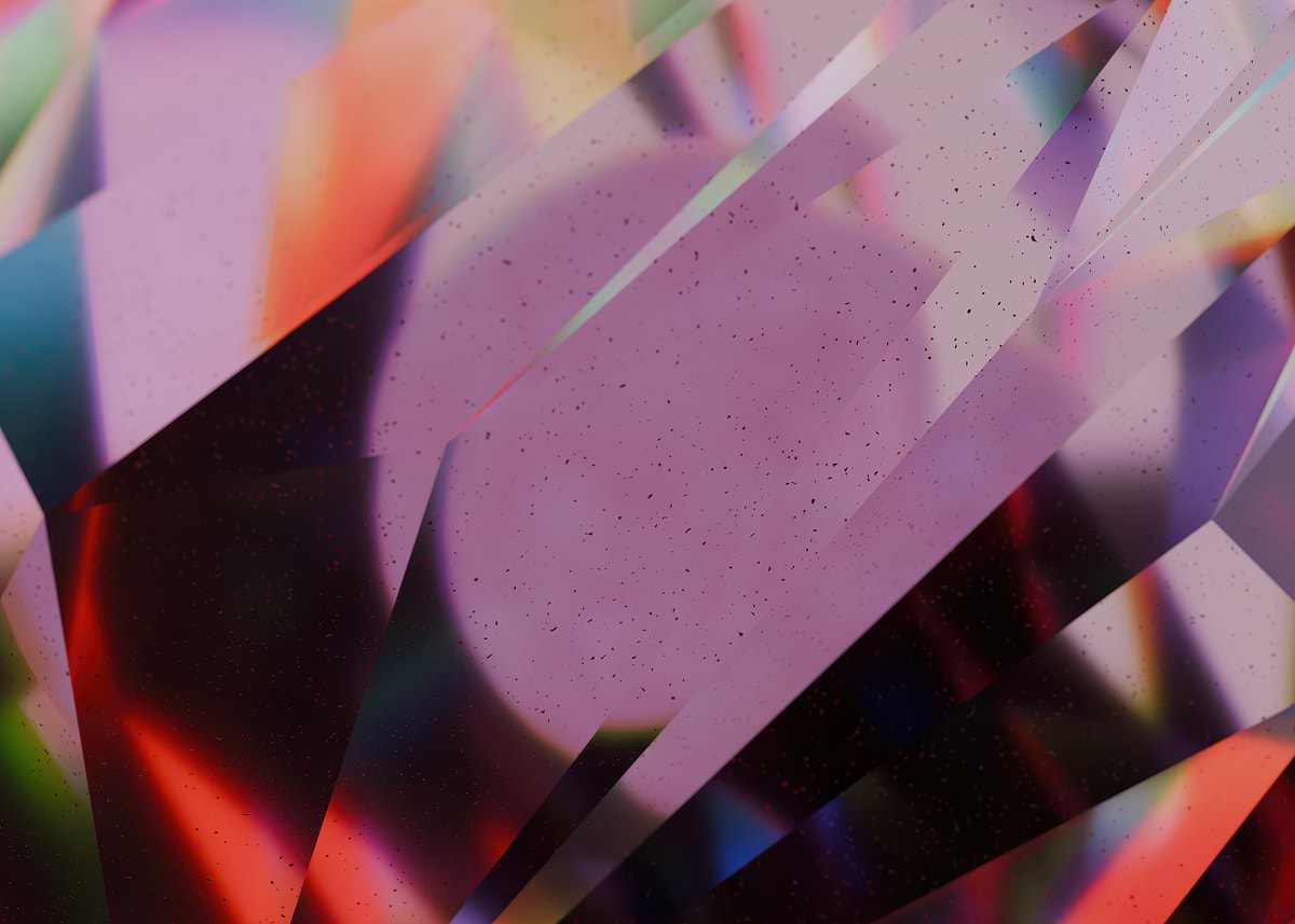 'Abstract Geometric Shapes with Soft Colors' Poster, picture, metal ...