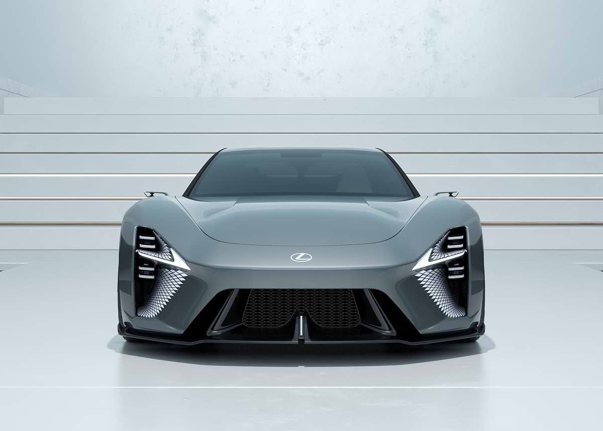 'Futuristic Gray Lexus Car Front View' Poster, picture, metal print ...