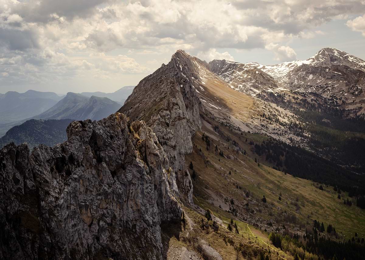 Moutian Ridges 'Mountain Ridge Landscape' Poster, picture, metal print, paint by ...
