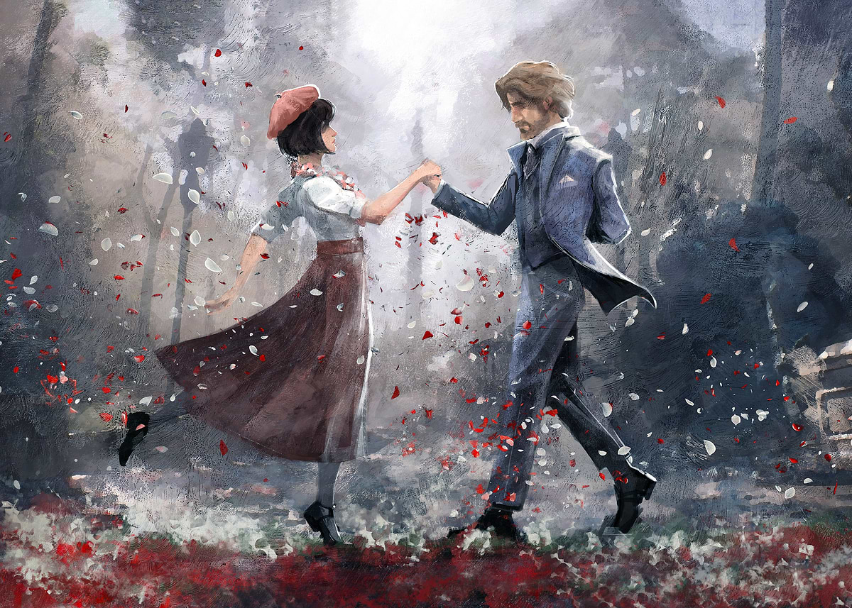 Sophie and Gustave concept art' Poster, picture, metal print