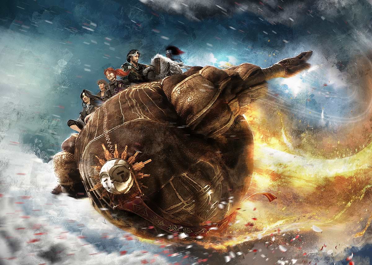 Expedition flying on Esquie' Poster, picture, metal print, paint