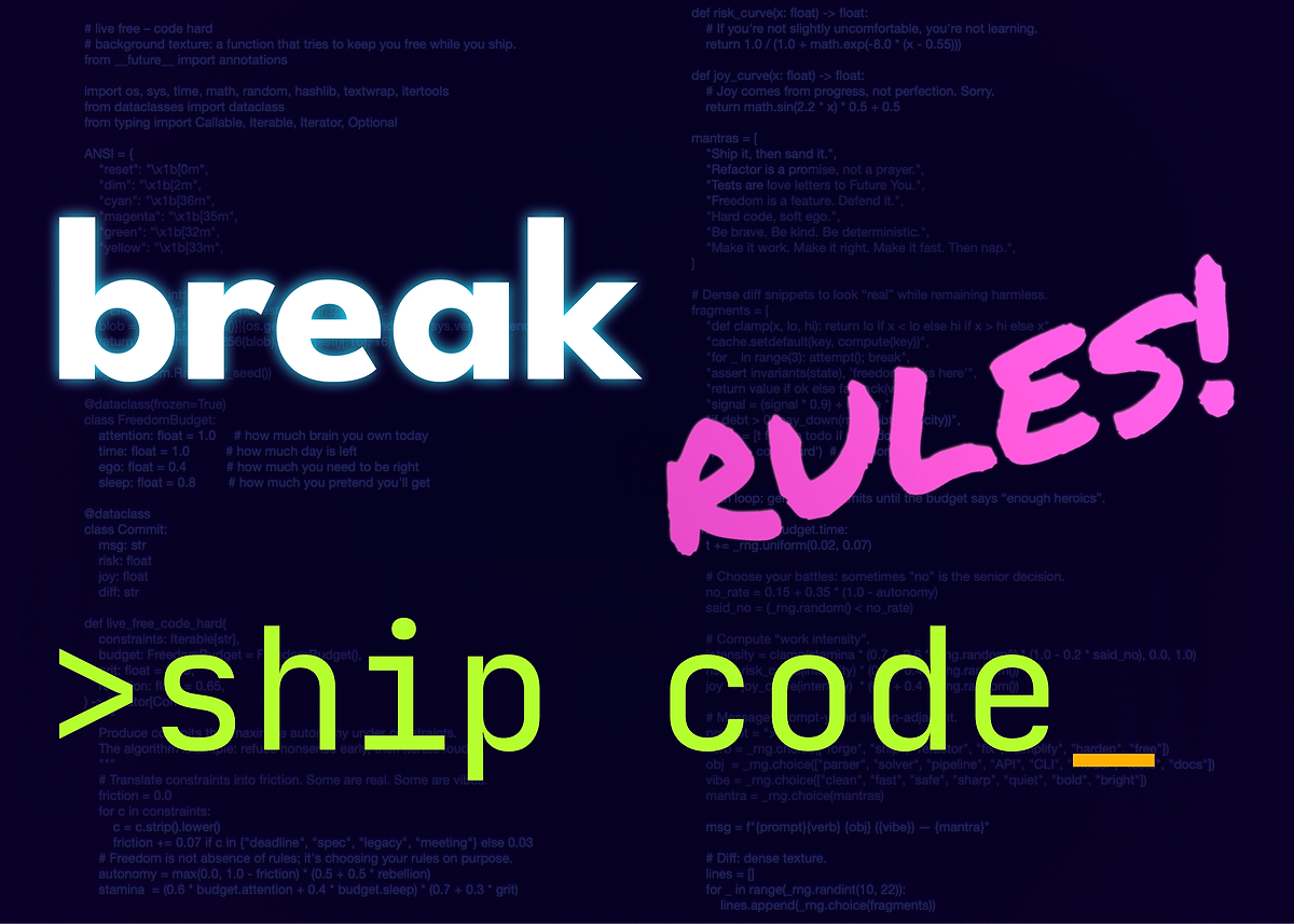 Ship Code Language For Alphabet 'Break Rules Ship Code' Poster, picture, metal print, paint by Tobias ...