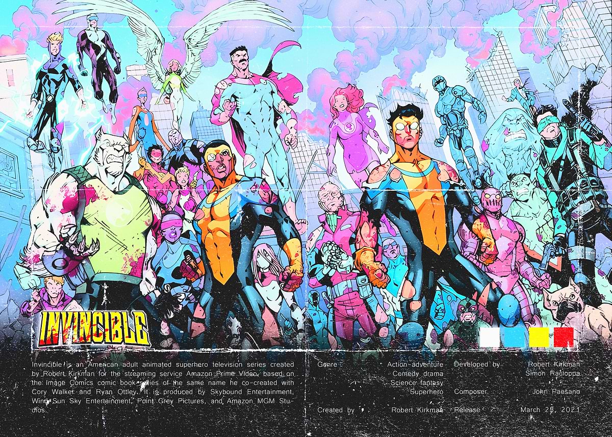 Invincible Custom Covers 'Invincible Comic Book Cover Art' Poster, picture, metal print, paint ...