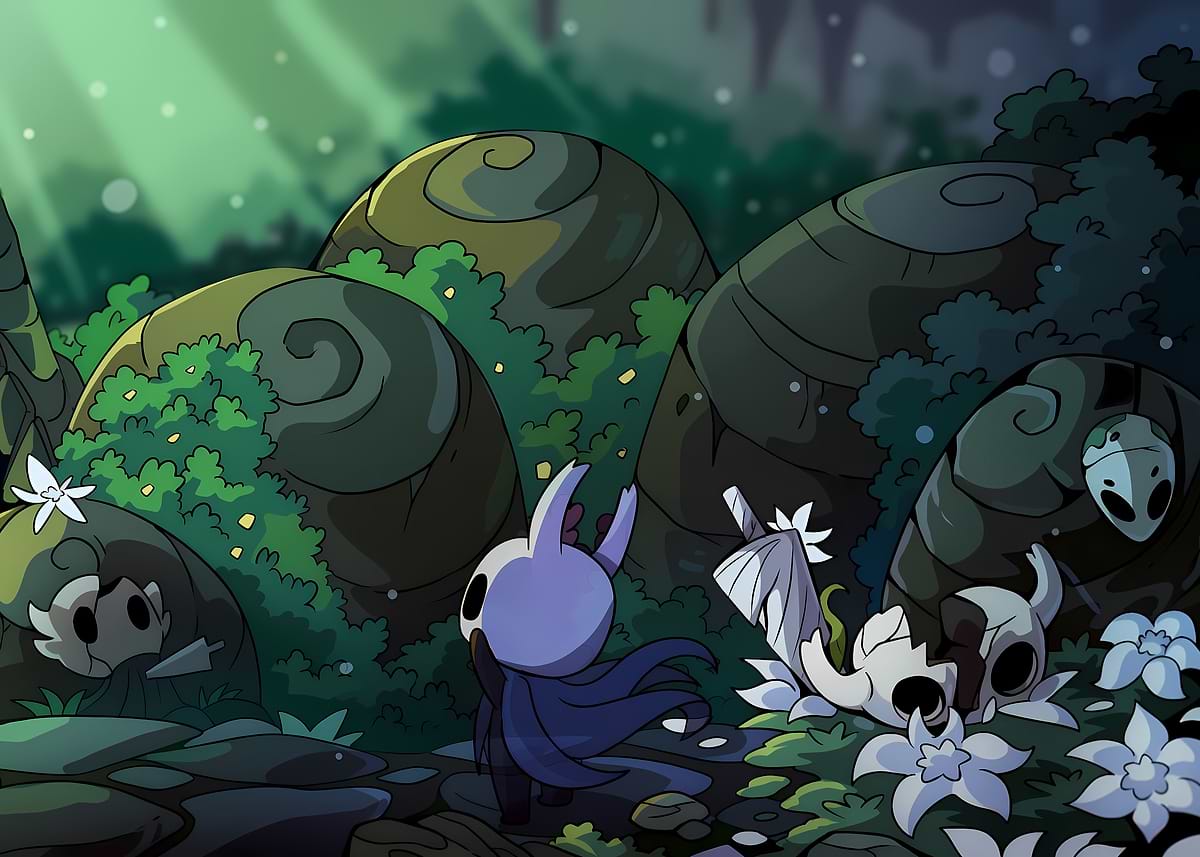 hollow-knight-in-greenpath-poster-picture-metal-print-paint-by