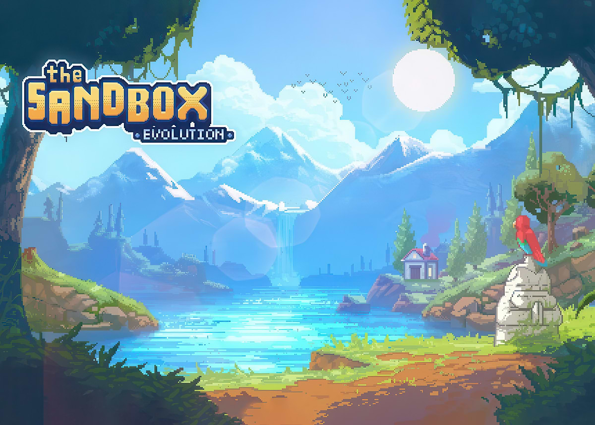 'The Sandbox Evolution Pixel Art Landscape' Poster, picture, metal ...