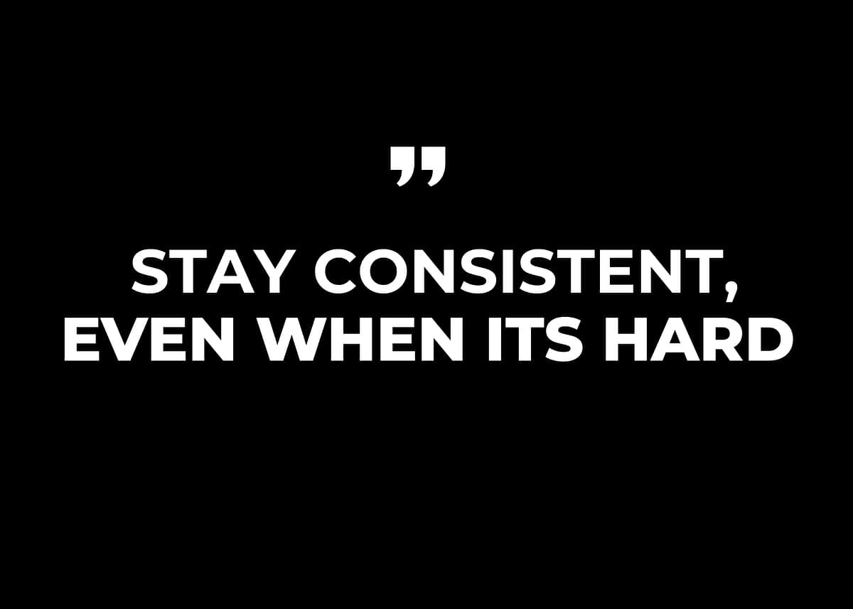'Stay Consistent Motivational Quote' Poster, picture, metal print ...