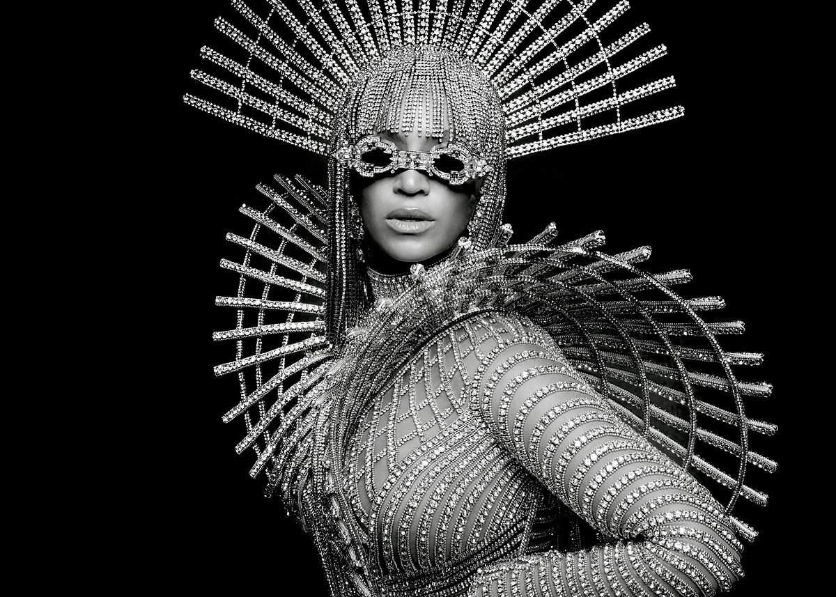 'Beyonce in Rhinestone Costume' Poster, picture, metal print, paint by ...