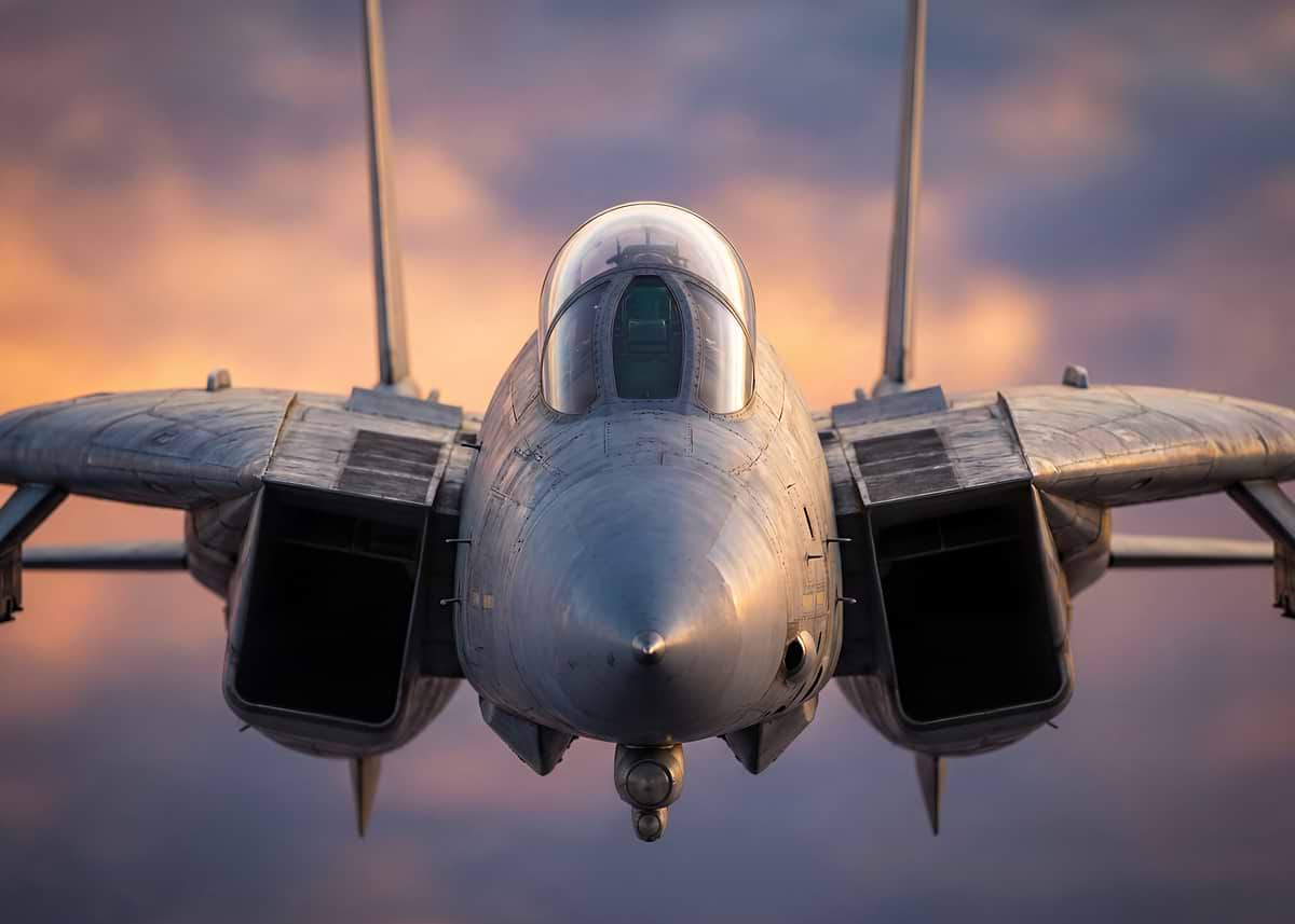 Fcat Jet 'F-14 Tomcat Fighter Jet Close-Up' Poster, picture, metal print, paint ...