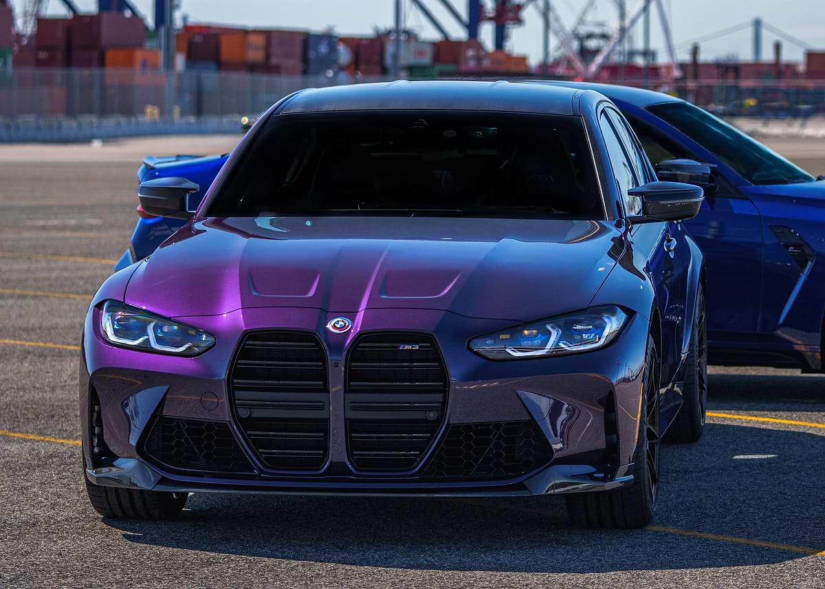 M3 Front View 'Purple BMW M3 Front View' Poster, picture, metal print, paint by Sport ...