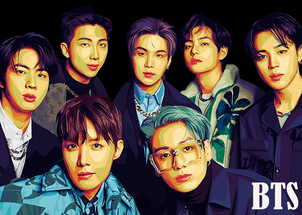 BTS Portrait Digital Art' Poster, picture, metal print, paint by