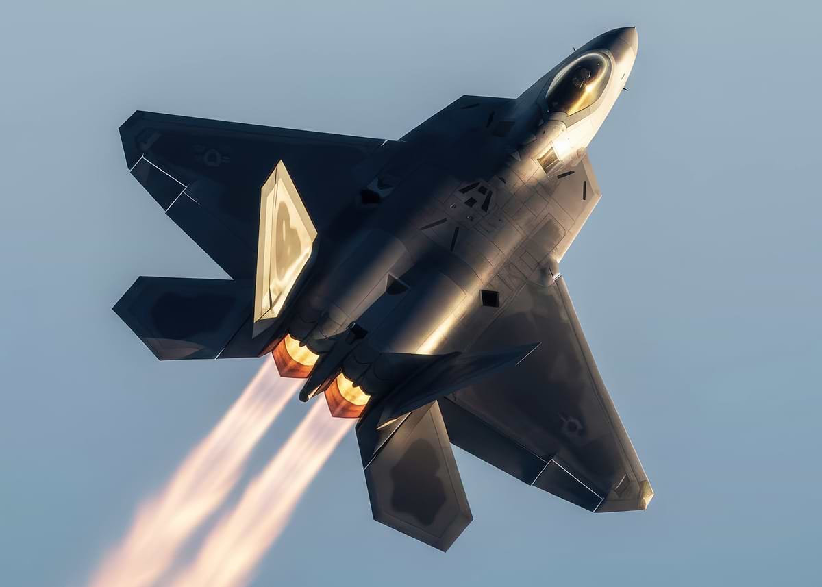 F 22 Rator In Flight Photos 'F-22 Raptor in Flight' Poster, picture, metal print, paint by ...