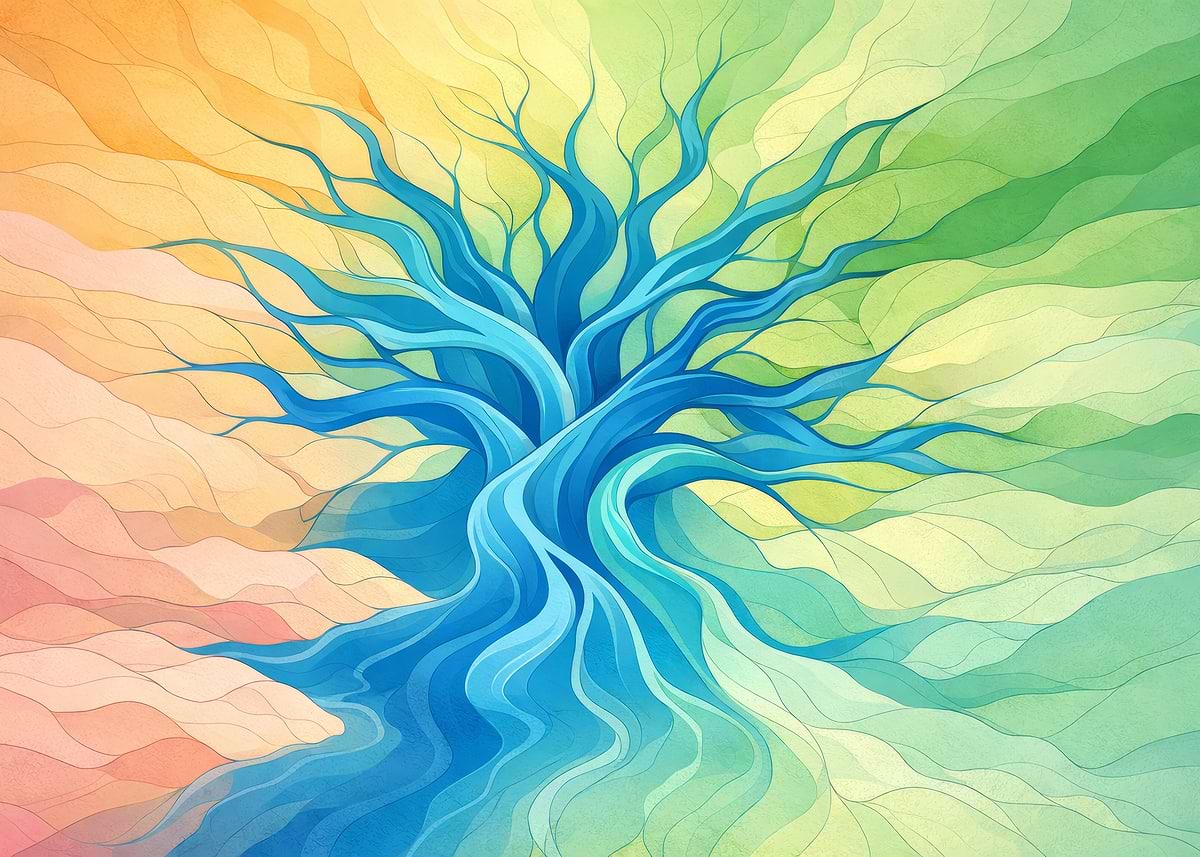 'Abstract Tree of Life' Poster, picture, metal print, paint by BINEDITS ...