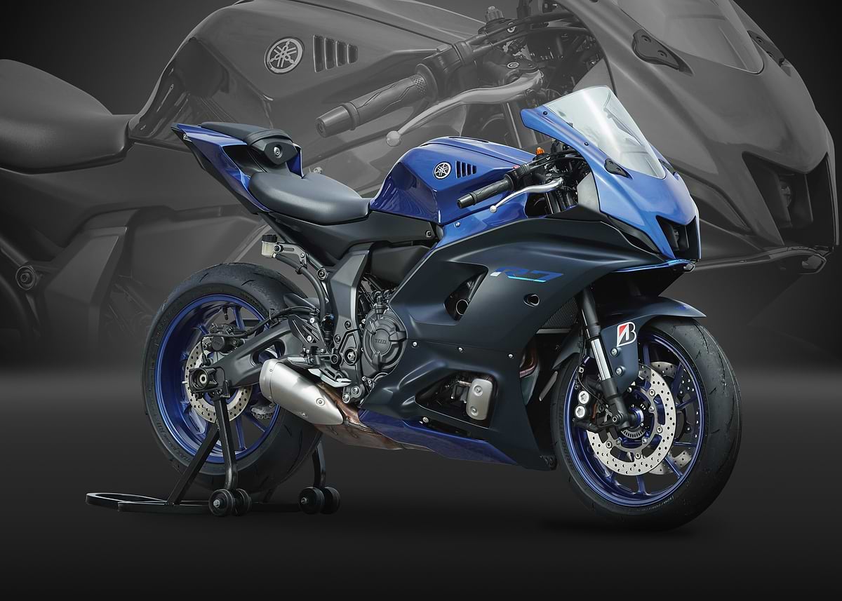 Yamaha R7 Light Blue 'Blue Yamaha R7 Motorcycle' Poster, picture, metal print, paint by ...