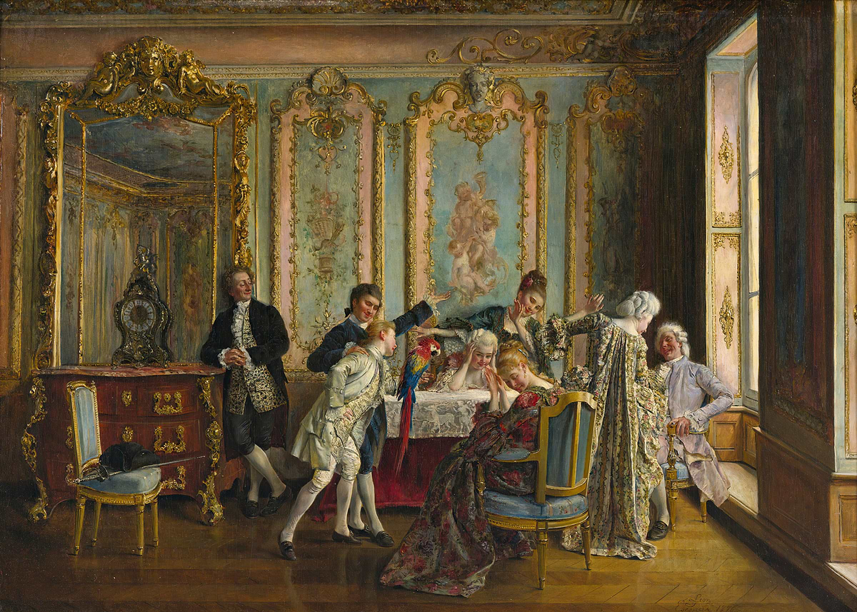 Saloon Rococo '18th Century Rococo Salon Scene' Poster, picture, metal print, paint ...