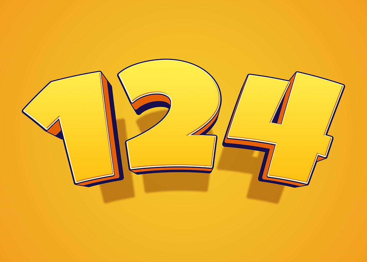 'Numbers 124' Poster, picture, metal print, paint by Ran Zty | Displate