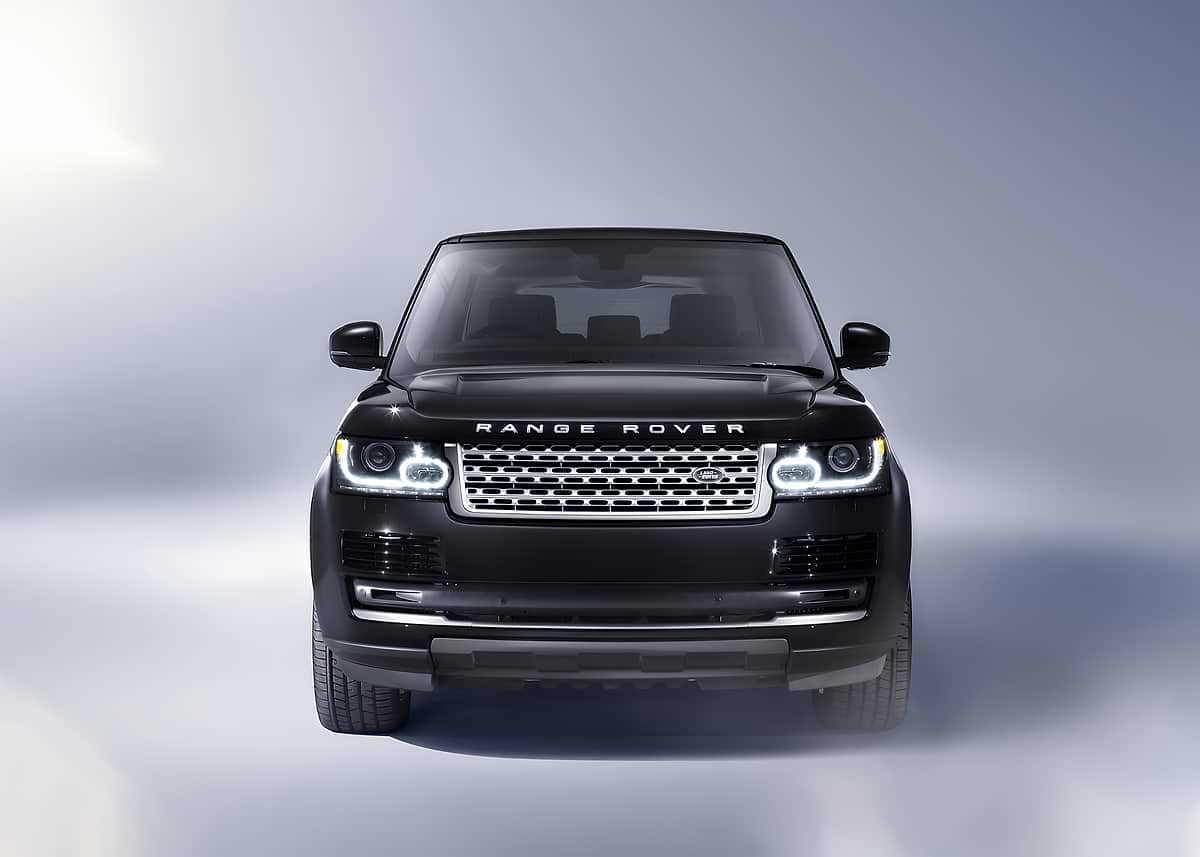 'Black Range Rover Front View' Poster, picture, metal print, paint by ...